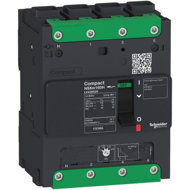 LV426120 - kaitselüliti ComPact NSXm E (16 kA 415 VAC juures), 4P 4d, 16 A nimiväärtusega TMD päästik, EverLink ühendused - Schneider Electric - kaitselüliti ComPact NSXm E (16 kA 415 VAC juures), 4P 4d, 16 A nimiväärtusega TMD päästik, EverLink ühendused - Schneider Electric - 0