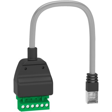 LV434211 - Modbus adapteri kaabel, ComPacT, MasterPact, RJ45 avatud pistiku adapterile, 190 mm pikkune. - Schneider Electric - Modbus adapteri kaabel, ComPacT, MasterPact, RJ45 avatud pistiku adapterile, 190 mm pikkune. - Schneider Electric - 0