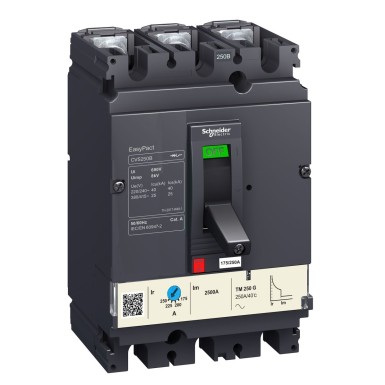 LV510431 - kaitselüliti EasyPact CVS100B, 25 kA 415 VAC juures, 6,3 A nimiväärtus, magnetiline magneetiline MA-väljalülitusseade, 3P 3d - Schneider Electric - kaitselüliti EasyPact CVS100B, 25 kA 415 VAC juures, 6,3 A nimiväärtus, magnetiline magneetiline MA-väljalülitusseade, 3P 3d - Schneider Electric - 0