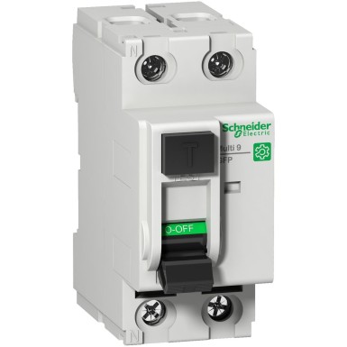 M9R41240 - Jääkvoolukaitselüliti (RCCB), Multi9 GFP, 2P, 40A, A-SI tüüp, 30mA, 480Y/277 VAC - Schneider Electric - Jääkvoolukaitselüliti (RCCB), Multi9 GFP, 2P, 40A, A-SI tüüp, 30mA, 480Y/277 VAC - Schneider Electric - 0