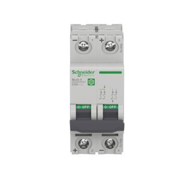 M9U11206 - Minikaitselüliti (MCB), Multi9 C60H-DC, 2P, 6A, B-kõver, 5kA (UL1077), 6kA (IEC/EN 60947-2) - Schneider Electric - Minikaitselüliti (MCB), Multi9 C60H-DC, 2P, 6A, B-kõver, 5kA (UL1077), 6kA (IEC/EN 60947-2) - Schneider Electric - 1