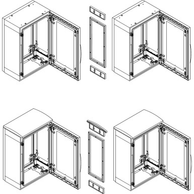 NSYMUPLA54G - Horisontaalne ühenduskomplekt PLA-karbile H500xD420 mm 15 mm IP55 ühendus - Schneider Electric - Horisontaalne ühenduskomplekt PLA-karbile H500xD420 mm 15 mm IP55 ühendus - Schneider Electric - 0