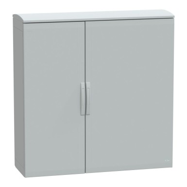 NSYPLAT12124G - Põrandal seisev polüesterkapp, Thalassa PLA, tavaline uks, ventileeritav varikatus, 1250x1250x420mm, IP44, IK10 - Schneider Electric - Põrandal seisev polüesterkapp, Thalassa PLA, tavaline uks, ventileeritav varikatus, 1250x1250x420mm, IP44, IK10 - Schneider Electric - 0