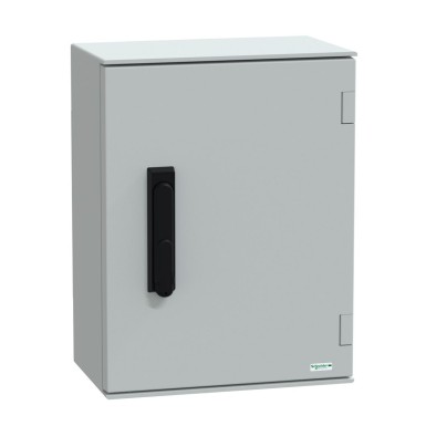 NSYPLM43VG - Seinale paigaldatav polüesterkapp, Thalassa PLM, tavaline uks, käepidemega, 430x330x200mm, IP66, IK10, RAL 7035 - Schneider Electric - Seinale paigaldatav polüesterkapp, Thalassa PLM, tavaline uks, käepidemega, 430x330x200mm, IP66, IK10, RAL 7035 - Schneider Electric - 0