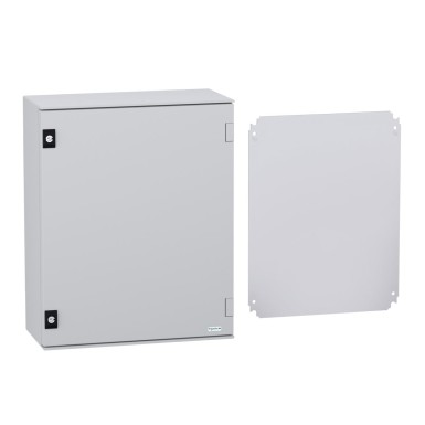 NSYPLM54PG - Seinale paigaldatav polüesterkapp, Thalassa PLM, tavaline uks, metallplaadiga, 530x430x200mm, IP66, IK10, RAL 7035 - Schneider Electric - Seinale paigaldatav polüesterkapp, Thalassa PLM, tavaline uks, metallplaadiga, 530x430x200mm, IP66, IK10, RAL 7035 - Schneider Electric - 1