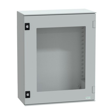 NSYPLM54TG - Seinale paigaldatav polüesterkapp, Thalassa PLM, klaasitud uks, 530x430x200mm, IP66, IK08, RAL 7035 - Schneider Electric - Seinale paigaldatav polüesterkapp, Thalassa PLM, klaasitud uks, 530x430x200mm, IP66, IK08, RAL 7035 - Schneider Electric - 0