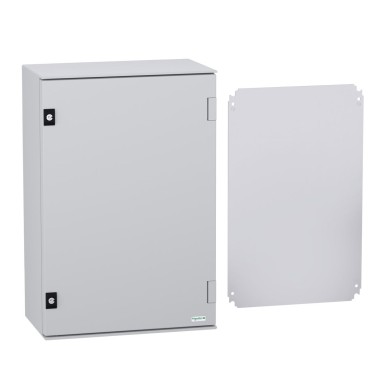 NSYPLM64PG - Seinale paigaldatav polüesterkapp, Thalassa PLM, tavaline uks, metallplaadiga, 647x436x250mm, IP66, IK10, RAL 7035 - Schneider Electric - Seinale paigaldatav polüesterkapp, Thalassa PLM, tavaline uks, metallplaadiga, 647x436x250mm, IP66, IK10, RAL 7035 - Schneider Electric - 1