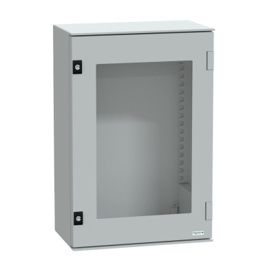 NSYPLM64TG - Seinale paigaldatav polüesterkapp, Thalassa PLM, klaasitud uks, 647x436x250mm, IP66, IK08, RAL 7035 - Schneider Electric - Seinale paigaldatav polüesterkapp, Thalassa PLM, klaasitud uks, 647x436x250mm, IP66, IK08, RAL 7035 - Schneider Electric - 0