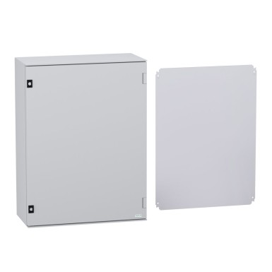 NSYPLM86PG - Seinale paigaldatav polüesterkapp, Thalassa PLM, tavaline uks, metallplaadiga, 847x636x300mm, IP66, IK10, RAL 7035 - Schneider Electric - Seinale paigaldatav polüesterkapp, Thalassa PLM, tavaline uks, metallplaadiga, 847x636x300mm, IP66, IK10, RAL 7035 - Schneider Electric - 1