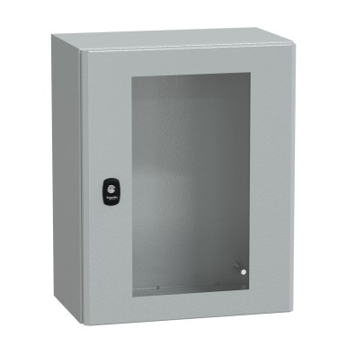 NSYS3D5425T - Seinale paigaldatav teraskapp, Spacial S3D, läbipaistev uks, ilma paigaldusplaadita, 500x400x250mm, IP66, IK08 - Schneider Electric - Seinale paigaldatav teraskapp, Spacial S3D, läbipaistev uks, ilma paigaldusplaadita, 500x400x250mm, IP66, IK08 - Schneider Electric - 0