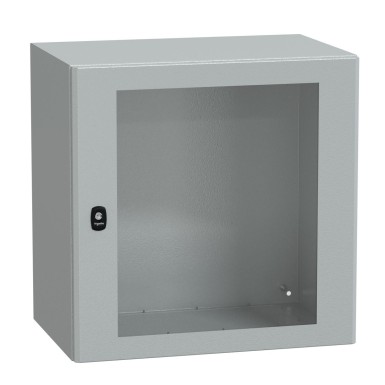 NSYS3D6640T - Seinale paigaldatav teraskapp, Spacial S3D, läbipaistev uks, ilma paigaldusplaadita, 600x600x400mm, IP66, IK08 - Schneider Electric - Seinale paigaldatav teraskapp, Spacial S3D, läbipaistev uks, ilma paigaldusplaadita, 600x600x400mm, IP66, IK08 - Schneider Electric - 0