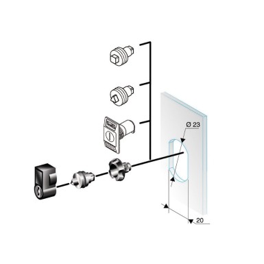 NSYTC7CRN - Nelinurkne lukustusseade 7mm, Spacial CRN või Thalassa PLM kappidele. - Schneider Electric - Nelinurkne lukustusseade 7mm, Spacial CRN või Thalassa PLM kappidele. - Schneider Electric - 0