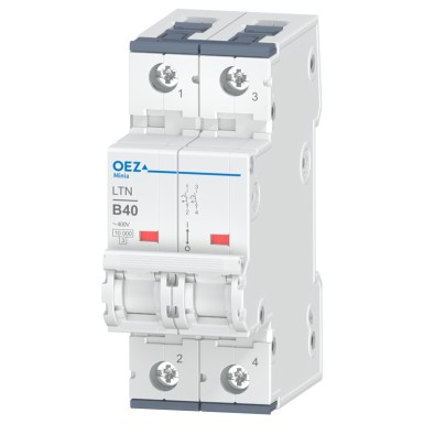 OEZ:41727 - 40 A, Ue AC 230/400 V / DC 144 V, karakteristik B, 2-pooluseline, Icn 10 kA - OEZ - 40 A, Ue AC 230/400 V / DC 144 V, karakteristik B, 2-pooluseline, Icn 10 kA - OEZ - 0