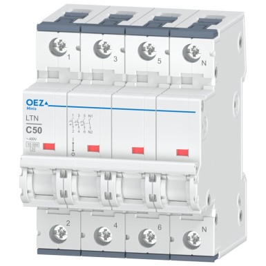 OEZ:41835 - 50 A, Ue AC 230/400 V / DC 216 V, karakteristik C, 3+N-pooluseline, Icn 10 kA - OEZ - 50 A, Ue AC 230/400 V / DC 216 V, karakteristik C, 3+N-pooluseline, Icn 10 kA - OEZ - 0