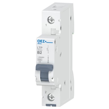 OEZ:42190 - In 2 A, Ue AC 230/400 V / DC 60 V, karakteristik B, 1-pooluseline, Icn 6 kA - OEZ - In 2 A, Ue AC 230/400 V / DC 60 V, karakteristik B, 1-pooluseline, Icn 6 kA - OEZ - 0