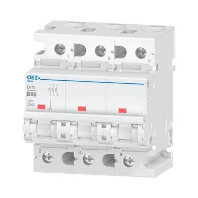 OEZ:42273 - 80 A, Ue AC 230/400 V / DC 216 V, karakteristik B, 3-pooluseline, Icn 10 kA - OEZ - 80 A, Ue AC 230/400 V / DC 216 V, karakteristik B, 3-pooluseline, Icn 10 kA - OEZ - 0