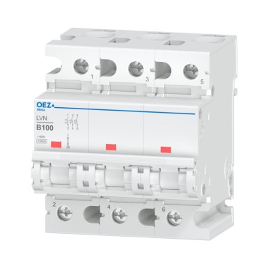 OEZ:42274 - 100 A, Ue AC 230/400 V / DC 216 V, karakteristik B, 3-pooluseline, Icn 10 kA - OEZ - 100 A, Ue AC 230/400 V / DC 216 V, karakteristik B, 3-pooluseline, Icn 10 kA - OEZ - 0