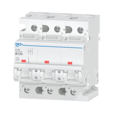 OEZ:42275 - In 125 A, Ue AC 230/400 V / DC 216 V, karakteristik B, 3-pooluseline, Icn 10 kA - OEZ - In 125 A, Ue AC 230/400 V / DC 216 V, karakteristik B, 3-pooluseline, Icn 10 kA - OEZ - 0