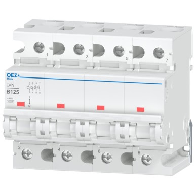 OEZ:42284 - In 125 A, Ue AC 230/400 V / DC 288 V, karakteristik B, 4-pooluseline, Icn 10 kA - OEZ - In 125 A, Ue AC 230/400 V / DC 288 V, karakteristik B, 4-pooluseline, Icn 10 kA - OEZ - 0