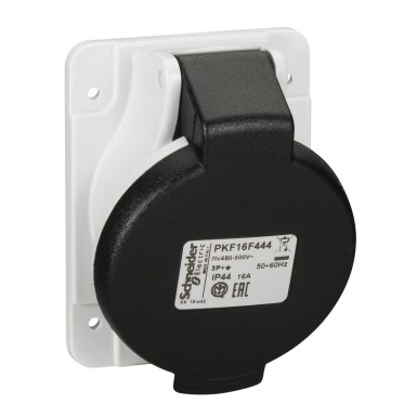 PKF16F444 - PratiKa pistikupesa kruviga 16A 3P + E 480...500 V AC paneel - Schneider Electric - PratiKa pistikupesa kruviga 16A 3P + E 480...500 V AC paneel - Schneider Electric - 0