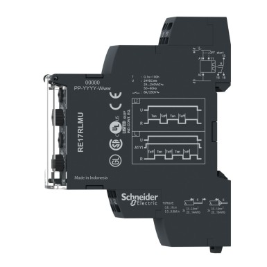 RE17RLMUS - Modulaarne ajastusrelee, Harmony, 8A, 1CO, 1s..100h, asümmeetriline vilkumine, vedruklemmid, 24V DC 24...240V AC DC - Schneider Electric - Modulaarne ajastusrelee, Harmony, 8A, 1CO, 1s..100h, asümmeetriline vilkumine, vedruklemmid, 24V DC 24...240V AC DC - Schneider Electric - 2