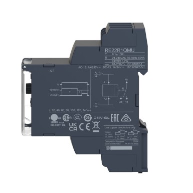 RE22R1QMU - Harmony, modulaarne ajastusrelee, 8 A, 1 CO, 0,1 s?¦100 h, tärn-delta, 24 V DC / 24...240 V AC/DC - Schneider Electric - Harmony, modulaarne ajastusrelee, 8 A, 1 CO, 0,1 s?¦100 h, tärn-delta, 24 V DC / 24...240 V AC/DC - Schneider Electric - 3