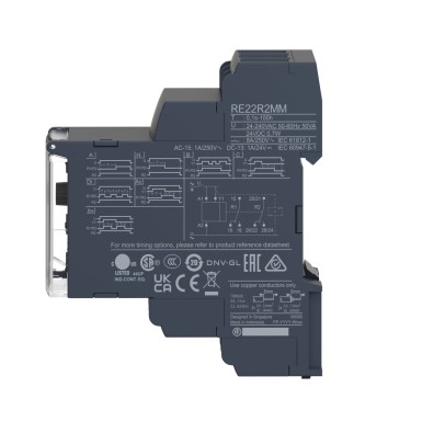 RE22R2MMW - Harmony, modulaarne ajastusrelee, 8 A, 2 CO, 0,1 s?¦100 h, multifunktsionaalne, 12..240 V AC/DC - Schneider Electric - Harmony, modulaarne ajastusrelee, 8 A, 2 CO, 0,1 s?¦100 h, multifunktsionaalne, 12..240 V AC/DC - Schneider Electric - 6