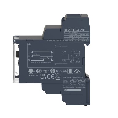 RE22R2QTMR - Harmony, modulaarne ajastusrelee, 8 A, 2 CO, 0,05 s?¦300 h, tärn-delta, 24...240 V AC/DC - Schneider Electric - Harmony, modulaarne ajastusrelee, 8 A, 2 CO, 0,05 s?¦300 h, tärn-delta, 24...240 V AC/DC - Schneider Electric - 1