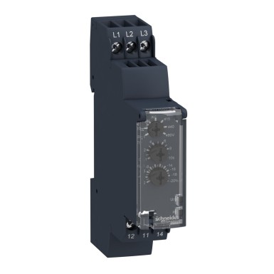 RM17TA00 - Harmony, modulaarne multifunktsionaalne 3-faasiline toitekontrolli relee, 5 A, 1 CO, 208...480 V AC - Schneider Electric - Harmony, modulaarne multifunktsionaalne 3-faasiline toitekontrolli relee, 5 A, 1 CO, 208...480 V AC - Schneider Electric - 0