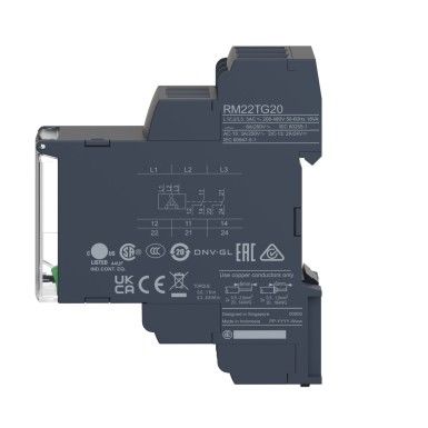 RM22TG20 - Modulaarne 3-faasiline toitekontrolli relee, Harmony, 8A, 2CO, 183...528V AC - Schneider Electric - Modulaarne 3-faasiline toitekontrolli relee, Harmony, 8A, 2CO, 183...528V AC - Schneider Electric - 2