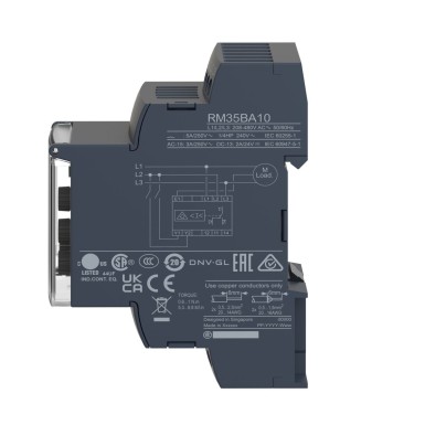 RM35BA10 - Harmony, modulaarne 3-faasiline ja 1-faasiline pumba juhtimisrelee, 5 A, 1 CO, 208...480 V AC - Schneider Electric - Harmony, modulaarne 3-faasiline ja 1-faasiline pumba juhtimisrelee, 5 A, 1 CO, 208...480 V AC - Schneider Electric - 1