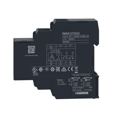 RMNF22TB30 - NFC 3-faasiline jälgimisrelee, Harmony, 8A, 2CO, multifunktsionaalne, 208...480V AC - Schneider Electric - NFC 3-faasiline jälgimisrelee, Harmony, 8A, 2CO, multifunktsionaalne, 208...480V AC - Schneider Electric - 4