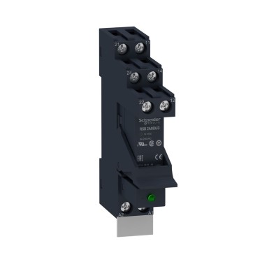 RSB2A080JDPV - Harmony, Interface plugin relee eelpaigaldatud, 8 A, 2 CO, koos LED-iga, koos kaitselülitusega, 12 V DC - Schneider Electric - Harmony, Interface plugin relee eelpaigaldatud, 8 A, 2 CO, koos LED-iga, koos kaitselülitusega, 12 V DC - Schneider Electric - 0