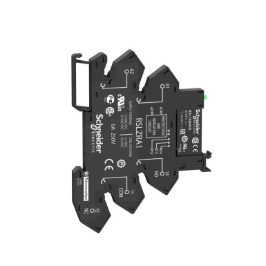 RSL1PREU - Harmony, Slim liideserelee eelpaigaldatud, 6 A, 1 CO, LED-iga, kaitselülitusega, vedru ter - Schneider Electric - Harmony, Slim liideserelee eelpaigaldatud, 6 A, 1 CO, LED-iga, kaitselülitusega, vedru ter - Schneider Electric - 3