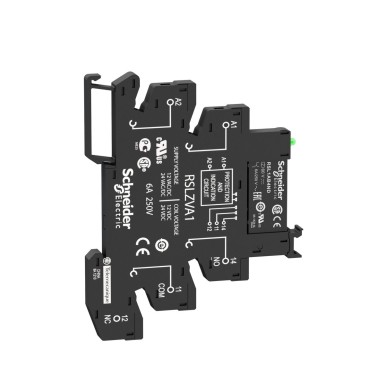 RSL1PVEU - Harmony, Slim liideserelee eelpaigaldatud, 6 A, 1 CO, LED-iga, kaitselülitusega, kruvikontuuriga - Schneider Electric - Harmony, Slim liideserelee eelpaigaldatud, 6 A, 1 CO, LED-iga, kaitselülitusega, kruvikontuuriga - Schneider Electric - 3