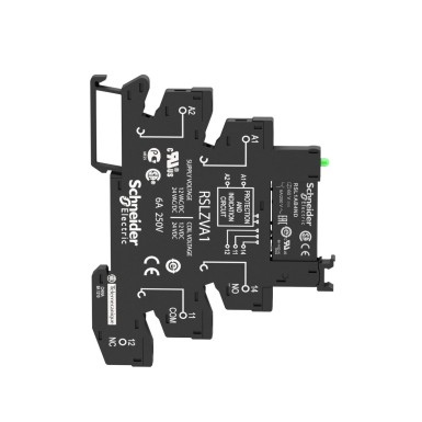 RSL1PVFU - Harmony, Slim liideserelee eelpaigaldatud, 6 A, 1 CO, LED-iga, kaitselülitusega, kruvikontuuriga - Schneider Electric - Harmony, Slim liideserelee eelpaigaldatud, 6 A, 1 CO, LED-iga, kaitselülitusega, kruvikontuuriga - Schneider Electric - 1