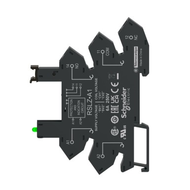 RSLZRA3 - Harmony, LED-i ja kaitselülitusega varustatud pistikupesa, RSL1 releedele, vedruklemmid, 110 V A - Schneider Electric - Harmony, LED-i ja kaitselülitusega varustatud pistikupesa, RSL1 releedele, vedruklemmid, 110 V A - Schneider Electric - 1