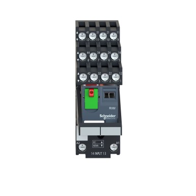 RXM4AB1B7PVS - Miniatuurne pistikuga relee eelpaigaldatud, Harmony, 6A, 4CO, lukustatav kontrollnupp, eraldi klemmipesa, 24 V AC - Schneider Electric - Miniatuurne pistikuga relee eelpaigaldatud, Harmony, 6A, 4CO, lukustatav kontrollnupp, eraldi klemmipesa, 24 V AC - Schneider Electric - 5