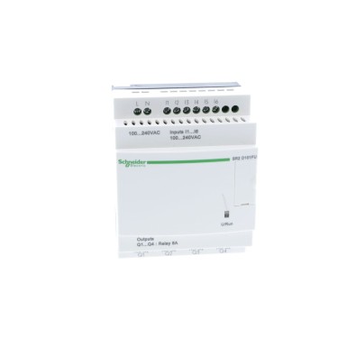 SR2D101FU - Kompaktne nutikas relee, Zelio Logic, 10 I/O, 100...240 V AC, ilma kellata, ilma ekraanita - Schneider Electric - Kompaktne nutikas relee, Zelio Logic, 10 I/O, 100...240 V AC, ilma kellata, ilma ekraanita - Schneider Electric - 2