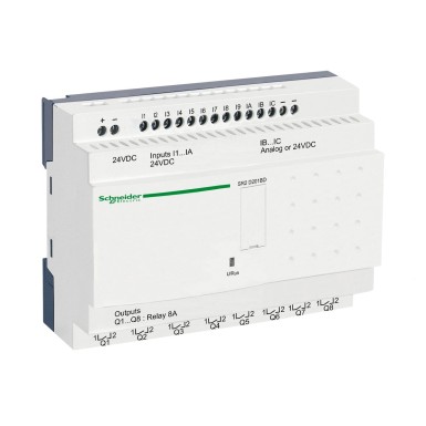 SR2D201BD - Kompaktne nutikas relee, Zelio Logic, 20 I/O, 24 V DC, ilma kellata, ilma ekraanita - Schneider Electric - Kompaktne nutikas relee, Zelio Logic, 20 I/O, 24 V DC, ilma kellata, ilma ekraanita - Schneider Electric - 0