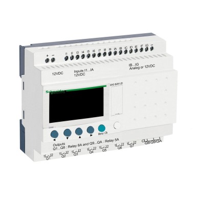 SR3B261JD - Modulaarne nutikas relee, Zelio Logic, 26 I/O, 12 V DC, kell, näidik - Schneider Electric - Modulaarne nutikas relee, Zelio Logic, 26 I/O, 12 V DC, kell, näidik - Schneider Electric - 0