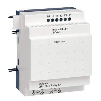 SR3XT101B - Diskreetne I/O laiendusmoodul, Zelio Logic, 10 I/O, 24 V AC - Schneider Electric - Diskreetne I/O laiendusmoodul, Zelio Logic, 10 I/O, 24 V AC - Schneider Electric - 0