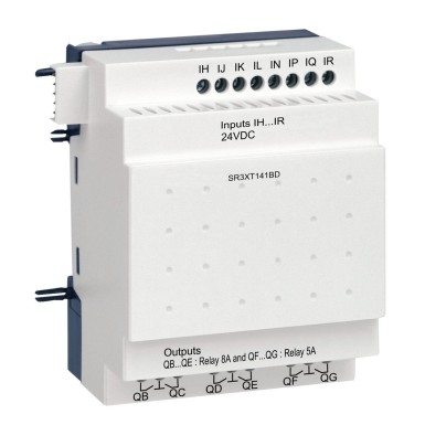 SR3XT141BD - Zelio Logic - diskreetne I/O laiendusmoodul - 14 sisendit/väljundit - 24Vdc - Schneider Electric - Zelio Logic - diskreetne I/O laiendusmoodul - 14 sisendit/väljundit - 24Vdc - Schneider Electric - 0