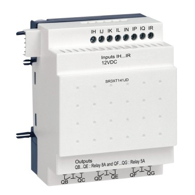 SR3XT141JD - Diskreetne I/O laiendusmoodul, Zelio Logic, 14 I/O, 12 V DC - Schneider Electric - Diskreetne I/O laiendusmoodul, Zelio Logic, 14 I/O, 12 V DC - Schneider Electric - 0