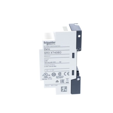 SR3XT43BD - Analooge I/O laiendusmoodul, Zelio Logic, 4 I/O, 24 V DC - Schneider Electric - Analooge I/O laiendusmoodul, Zelio Logic, 4 I/O, 24 V DC - Schneider Electric - 4