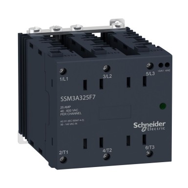 SSM3A325BD - Tahke modulaarne relee, Harmony, 25A, DIN rööbasteele paigaldatav, nullpinge lülitus, sisend 4...32V DC, väljund 48...600V AC - Schneider Electric - Tahke modulaarne relee, Harmony, 25A, DIN rööbasteele paigaldatav, nullpinge lülitus, sisend 4...32V DC, väljund 48...600V AC - Schneider Electric - 0