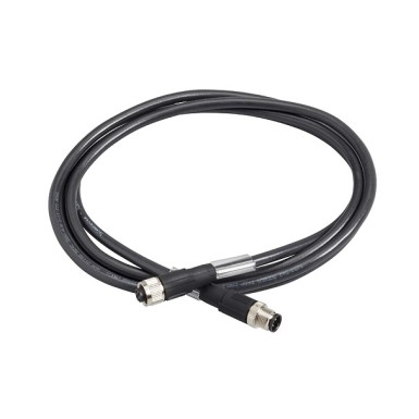 TCSMCN1M1F1 - Telemecanique - Radio frequency identification XG, Modbus shielded cable, M12 male connector, M12 female connector, IP67, 1 m