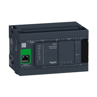 TM241CE24U - Loogikakontroller, Modicon M241, 24 IO transistor NPN Ethernet - Schneider Electric - Loogikakontroller, Modicon M241, 24 IO transistor NPN Ethernet - Schneider Electric - 0