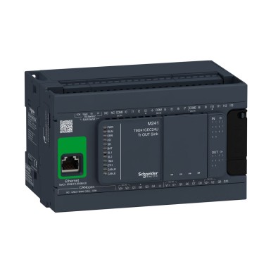 TM241CEC24U - Loogikakontroller, Modicon M241, 24 IO transistor NPN Ethernet CAN master - Schneider Electric - Loogikakontroller, Modicon M241, 24 IO transistor NPN Ethernet CAN master - Schneider Electric - 0