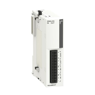 TM2AMM3HT - Sisend/väljund analoogmoodul, Modicon M238 loogikakontroller, 2 sisendit pinge/voolu kõrge tase, 1 ou - Schneider Electric - Sisend/väljund analoogmoodul, Modicon M238 loogikakontroller, 2 sisendit pinge/voolu kõrge tase, 1 ou - Schneider Electric - 0